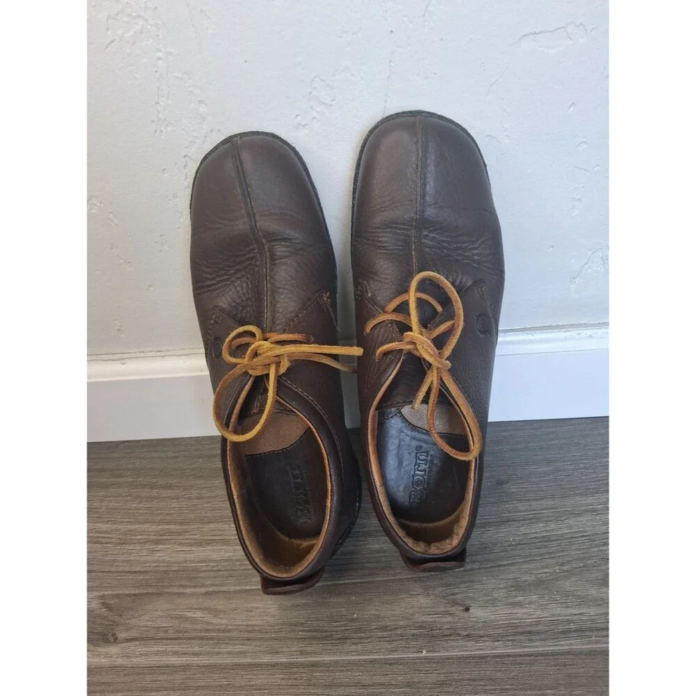 Born Women's Brown Leather Oxford Comfort Shoes Size 8.5 US 40 Handcrafted Lace